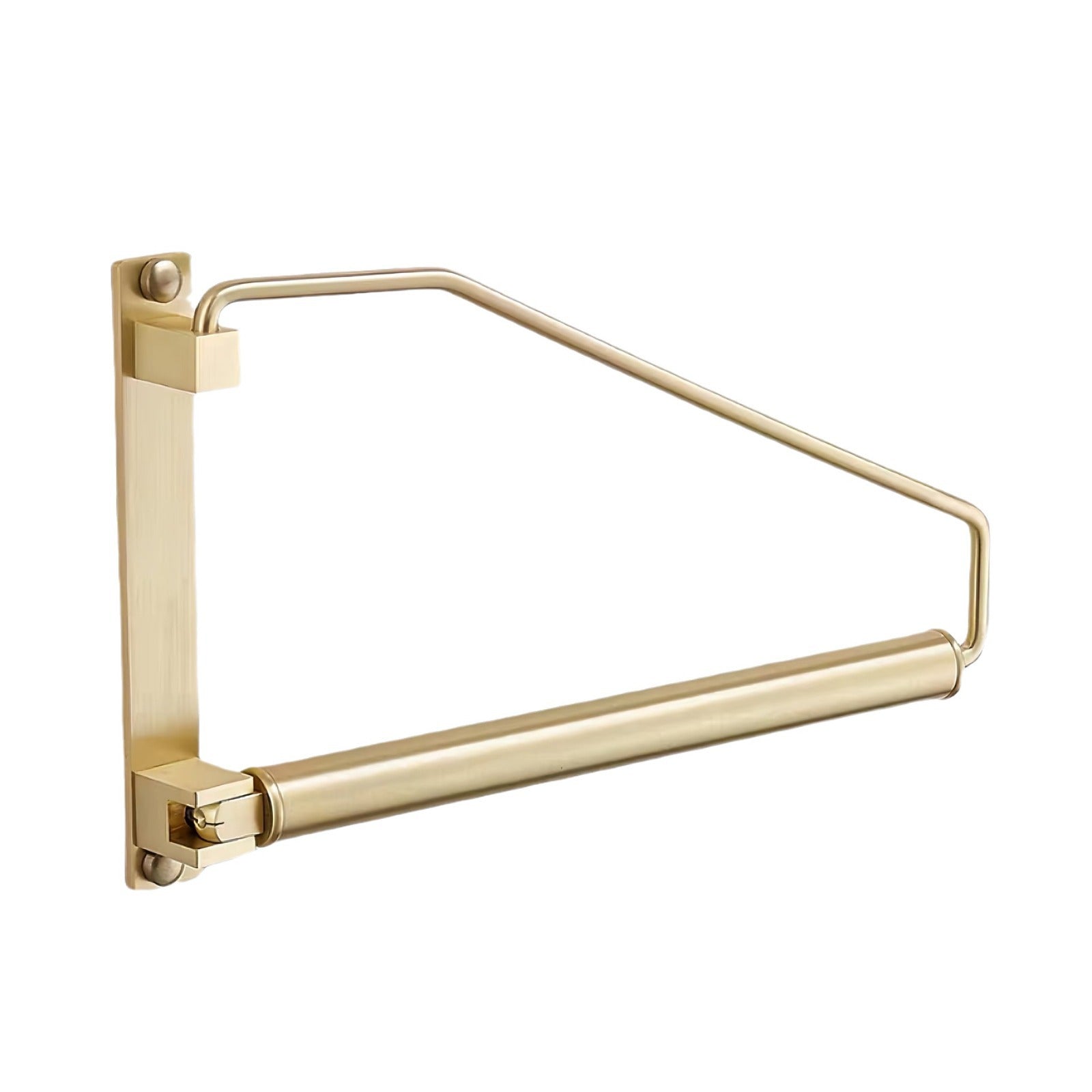 Foldable, Rotating Brushed Brass Invisible Clothes Drying Rack - HAUSSLYON