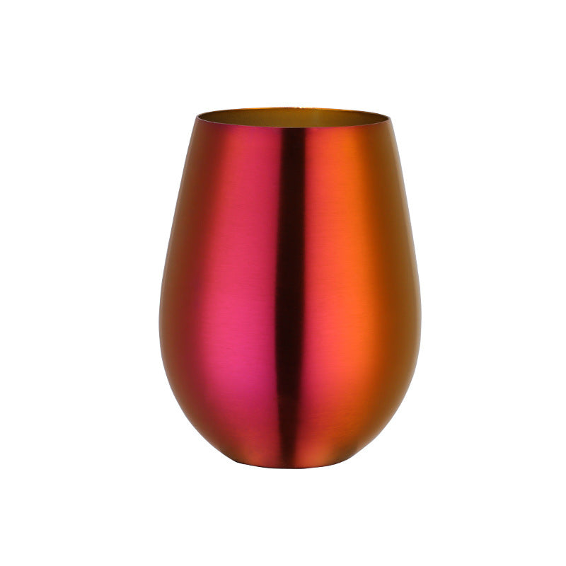 Verre en acier inoxydable Hauslyon Hanam, design élégant et durable, vue de face avec reflet brillant.