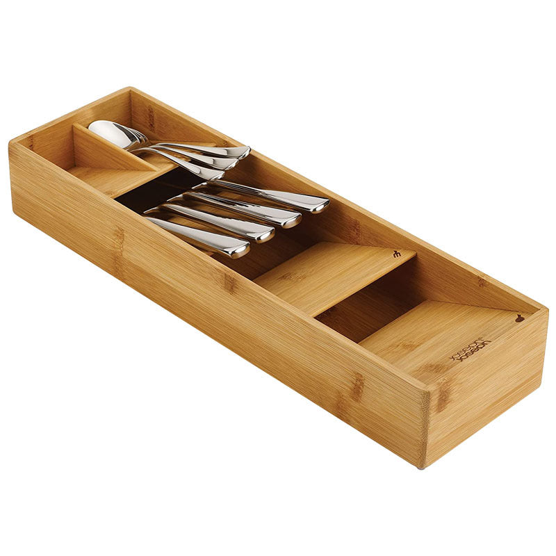 Kitchen Drawer Bamboo Grid Fork And Knife Storage Box - HAUSSLYON