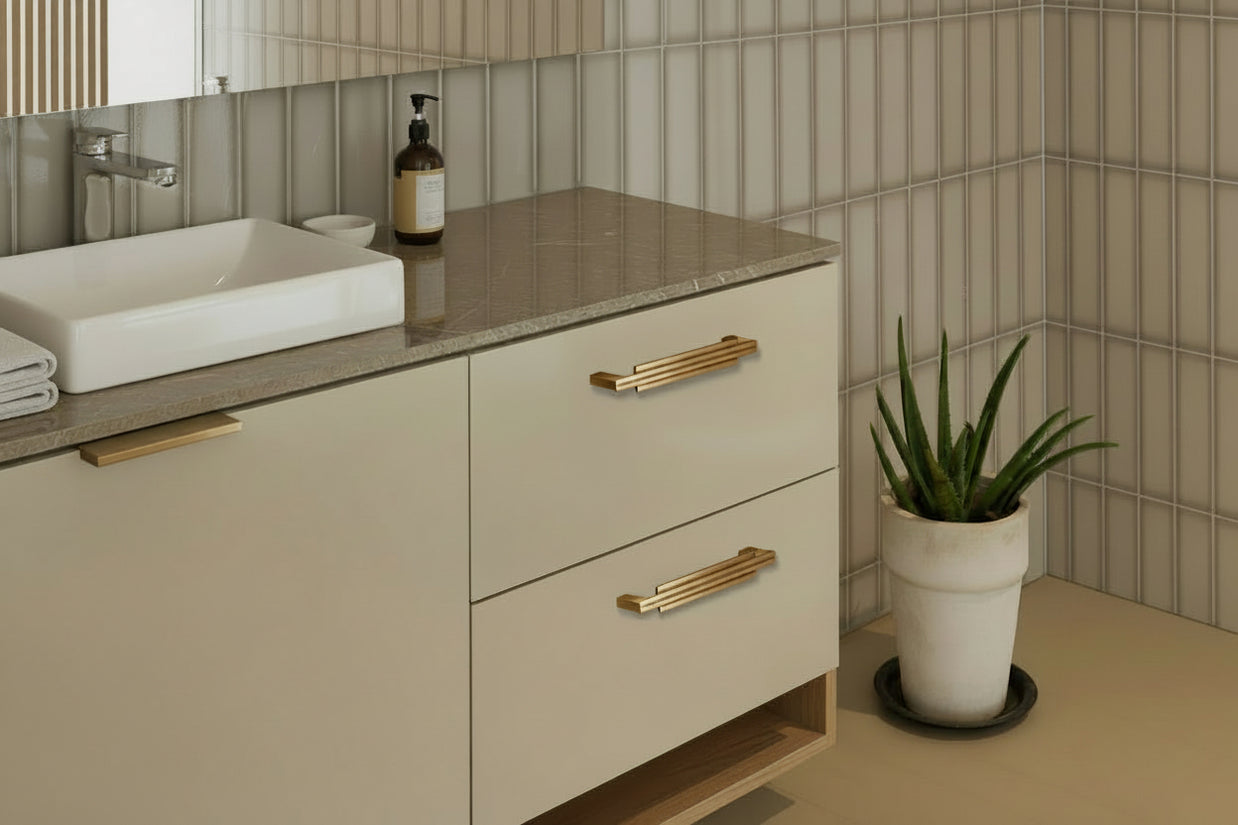 Furniture Wardrobe Drawer Cabinet Brass Handle - HAUSSLYON