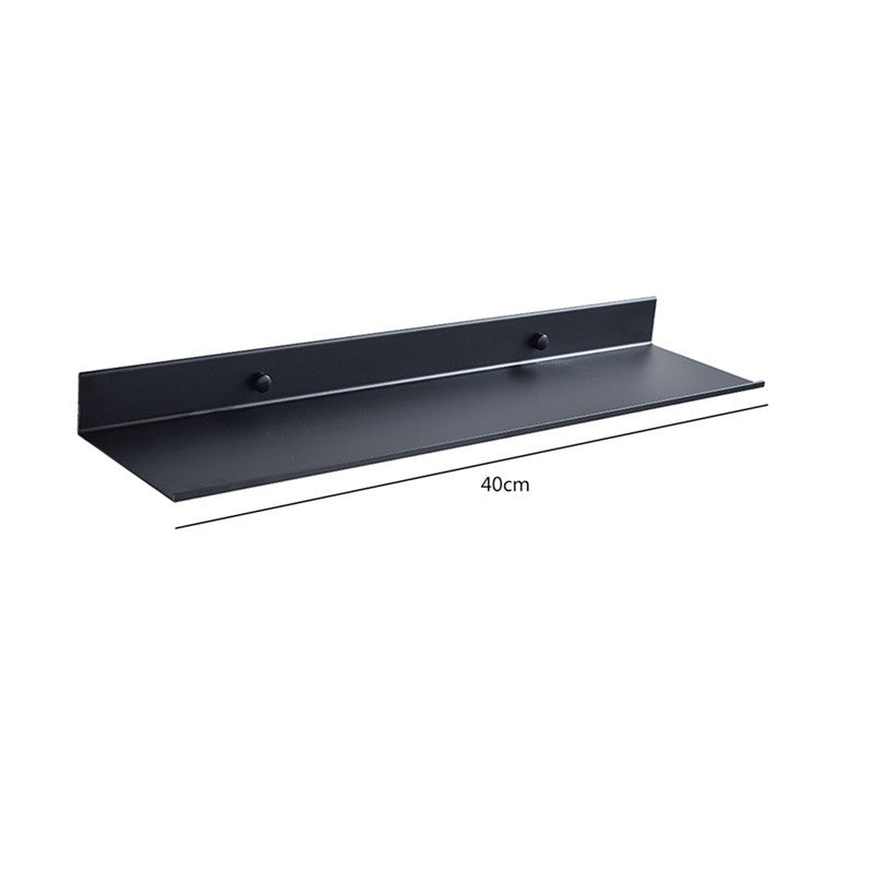 Black non-perforated bathroom shelf - HAUSSLYON