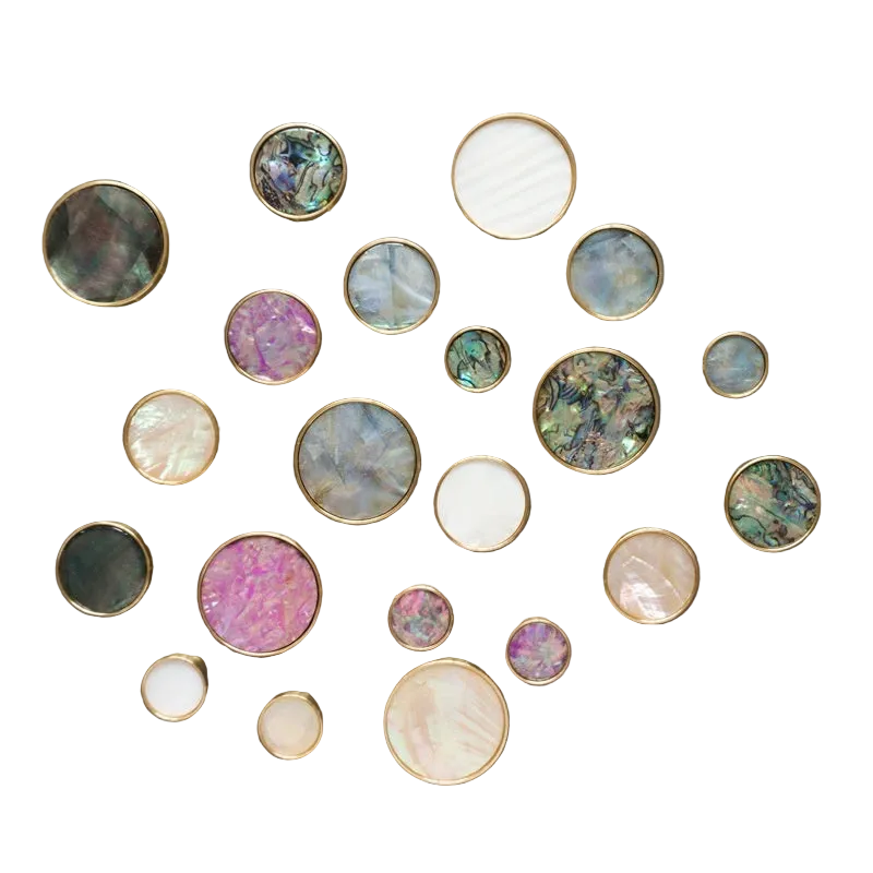 Boutons VidaXL Gaspe de couleur neutre, design simple et élégant, pour meubles ou vêtements.