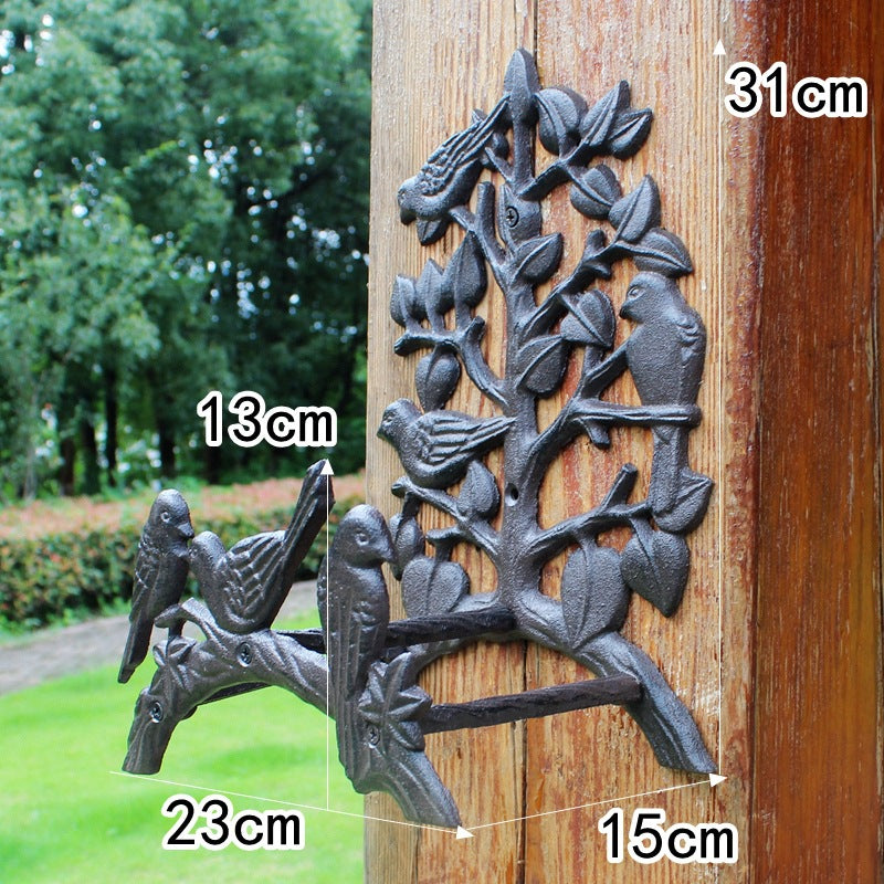 Cast Iron Wrought Iron Pipe Rack Wall Decoration - HAUSSLYON