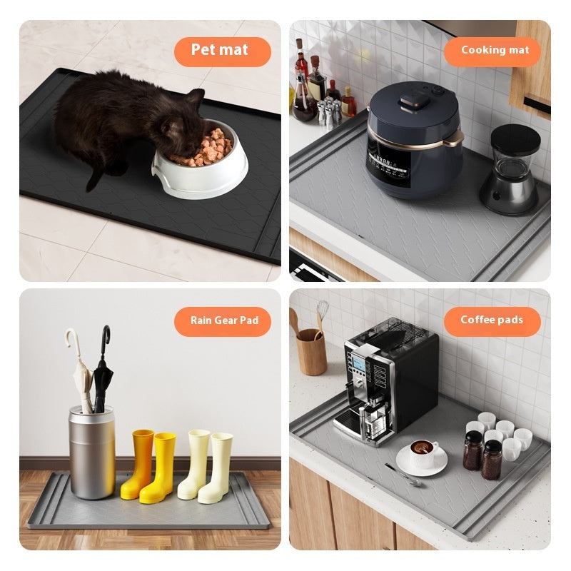 Sink Mat Cabinet Pad Silicone Stain-resistant Waterproof Cabinet Protective Pad Bathroom Cabinet Tray - HAUSSLYON