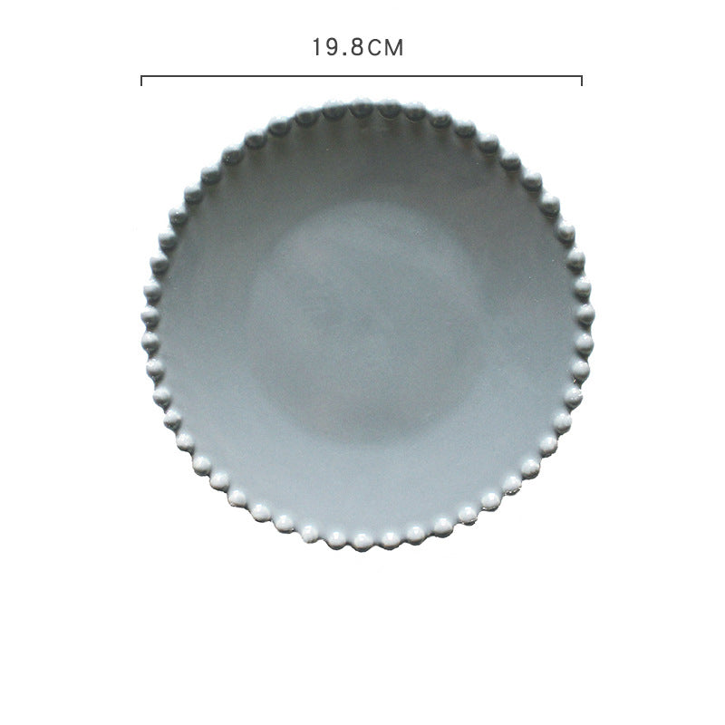 Assiettes en céramique Ilé-Ifè de VidaXL, décoration élégante, motif coloré sur fond blanc, vaisselle pour repas.