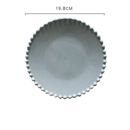 Assiettes en céramique Ilé-Ifè de VidaXL, décoration élégante, motif coloré sur fond blanc, vaisselle pour repas.