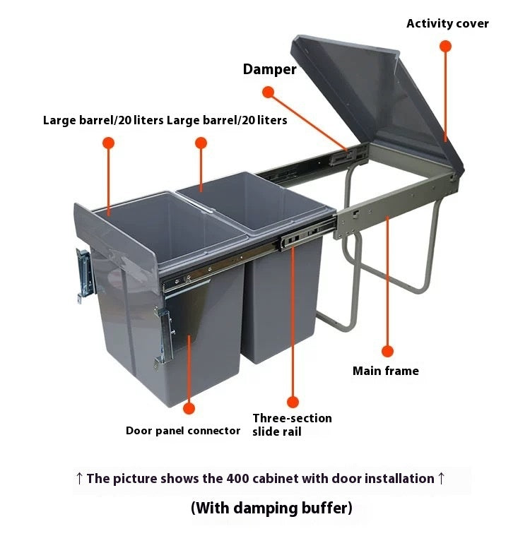 POUBELLE COULISSANTE - BINY II - HAUSSLYON