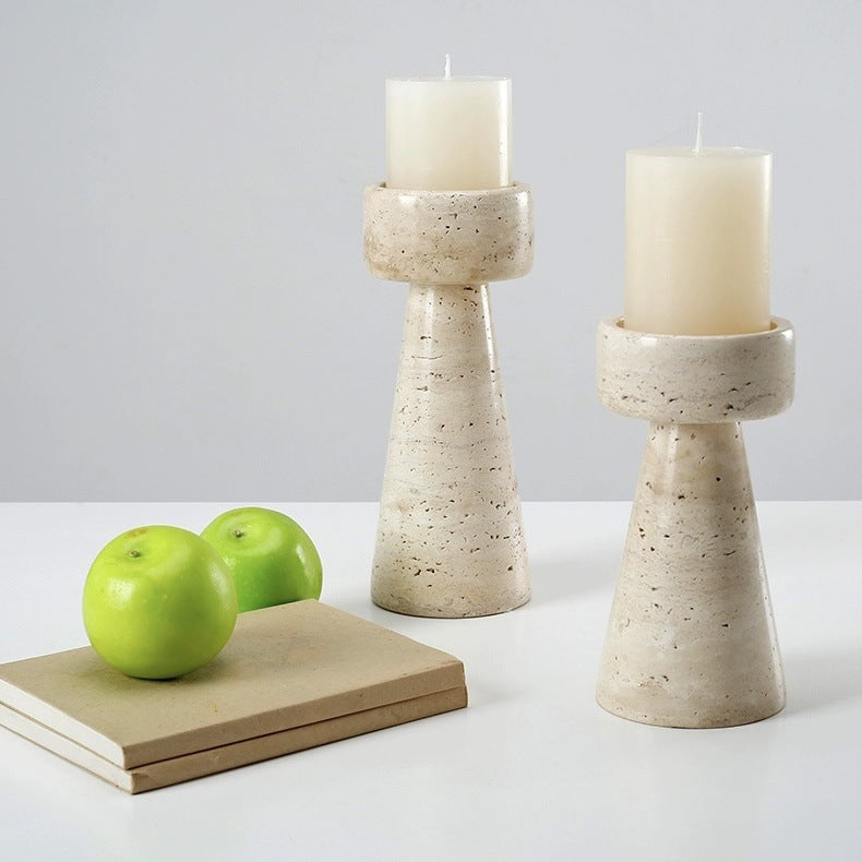 Creative Natural Cave Stone Candlestick Furnishings Ornaments - HAUSSLYON