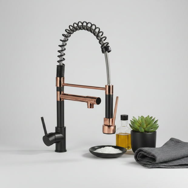 Full Copper Pull-out Kitchen Faucet - HAUSSLYON