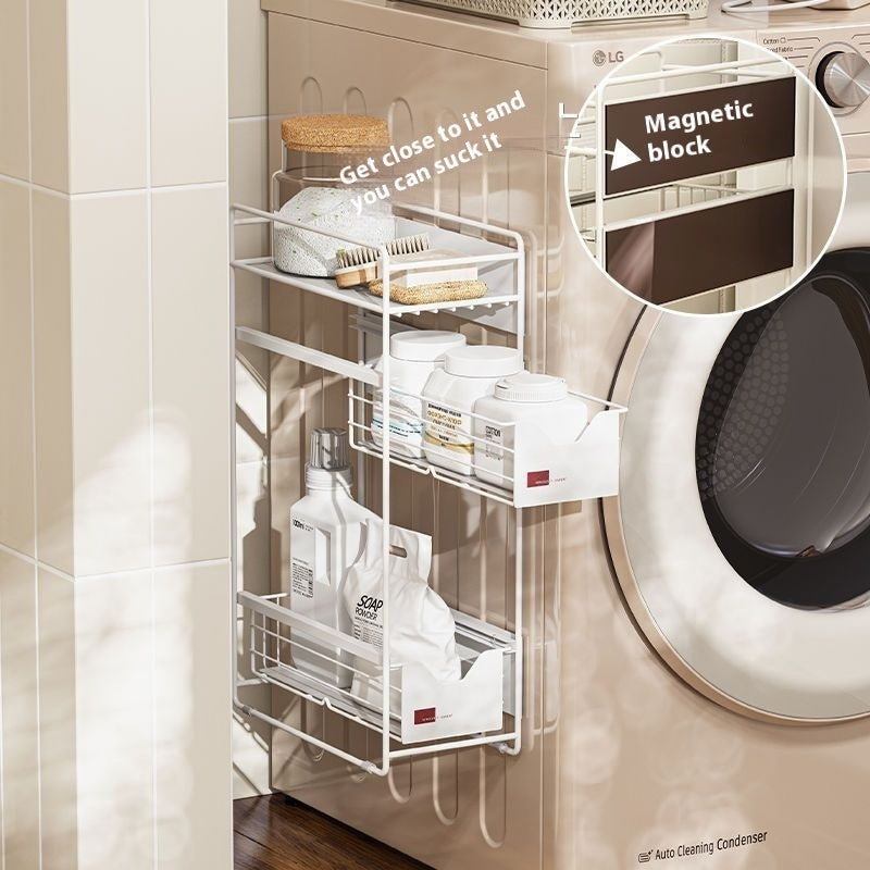Magnetic Storage Rack Washing Machine Side Storage Rack - HAUSSLYON