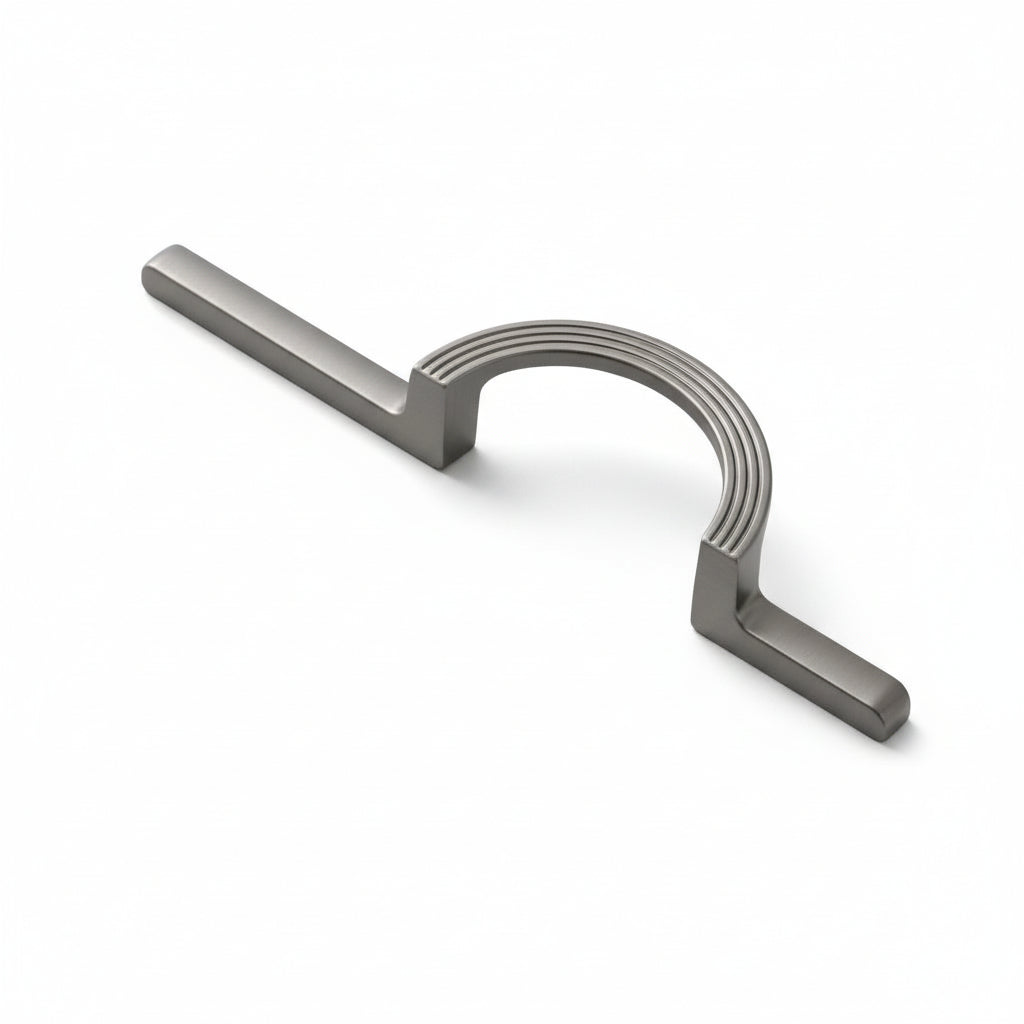 Half Round Cabinet Hardware For Wardrobes And Drawers Solid Door Handle For Furniture - HAUSSLYON