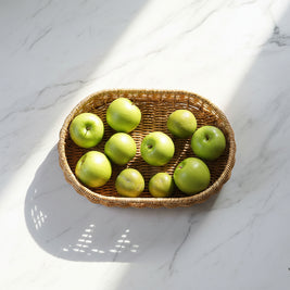 Panier à fruits en rotin tressé à la main de style japonais pour pain vapeur, par la marque RENFAN, en image.