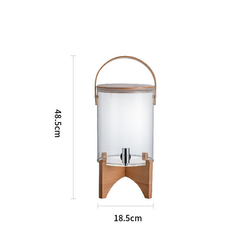 Distributeur de boisson en wenge de marque Premium Goods, avec un design élégant en bois foncé.