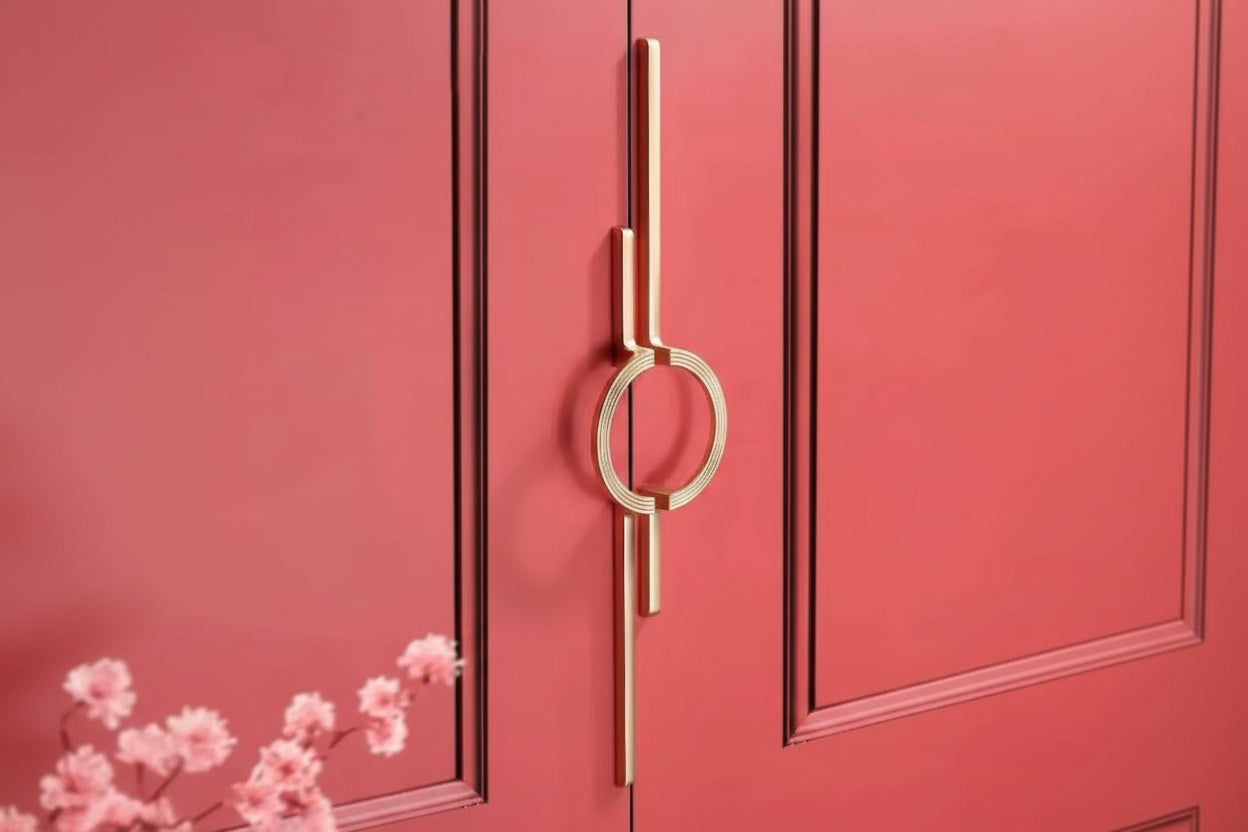 Half Round Cabinet Hardware For Wardrobes And Drawers Solid Door Handle For Furniture - HAUSSLYON