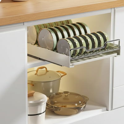 Rangement pour vaisselle coulissant Windsor de VidaXL, espace organisé avec tiroirs en bois pour cuisine moderne.