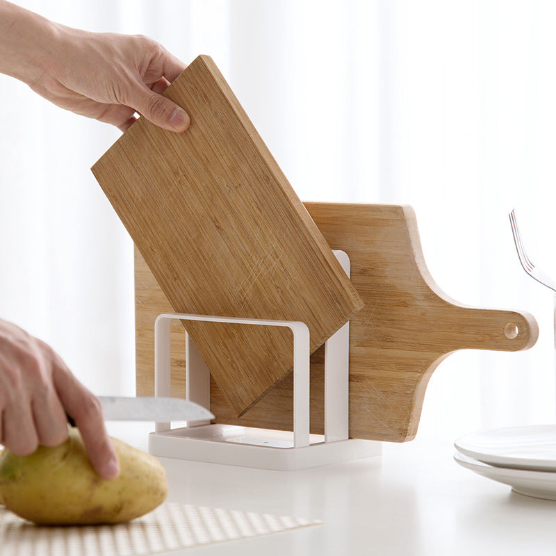 Kitchen Sitting Storage Rack With Cutting Board - HAUSSLYON