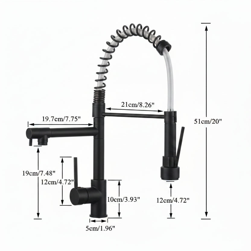 Full Copper Pull-out Kitchen Faucet - HAUSSLYON