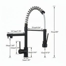Full Copper Pull-out Kitchen Faucet - HAUSSLYON
