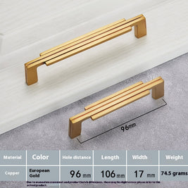 Furniture Wardrobe Drawer Cabinet Brass Handle - HAUSSLYON
