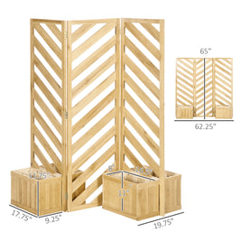 Paravent décoratif d'extérieur AOSOM avec motif moderne, en bois ou métal, pour délimiter un espace extérieur élégant.
