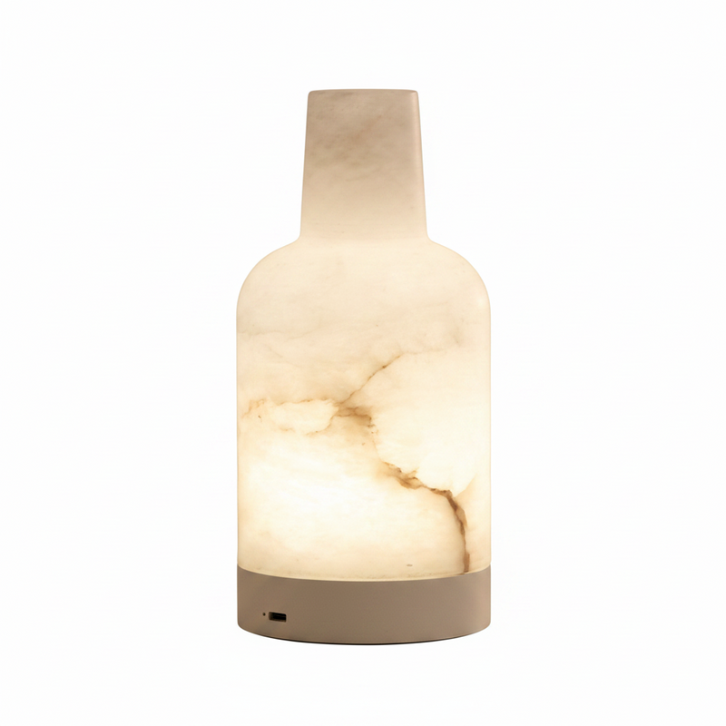 LAMPE PORTABLE EN MARBRE ESPAGNOL ALIMENTÉE PAR PILES - CANTORIA - HAUSSLYON