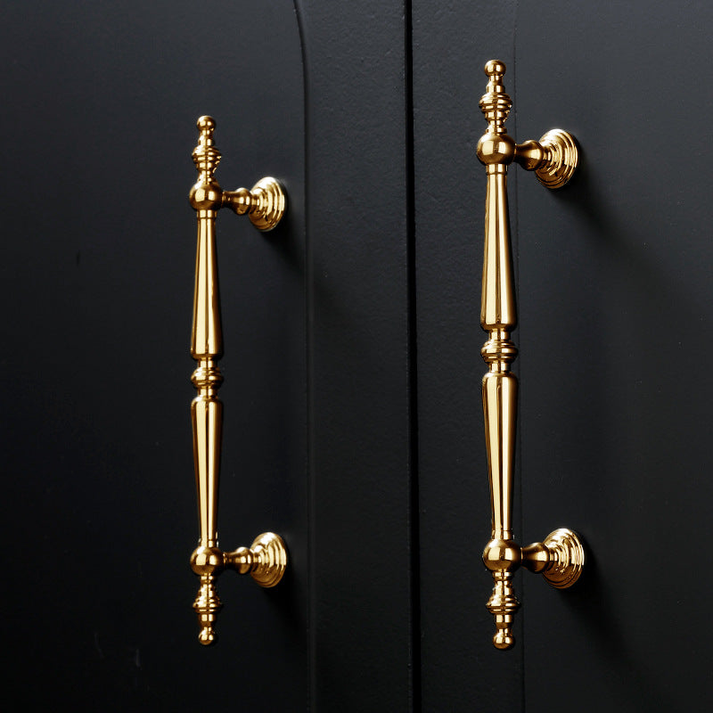 Bright Gold Wardrobe Drawer Cabinet Copper Handle - HAUSSLYON