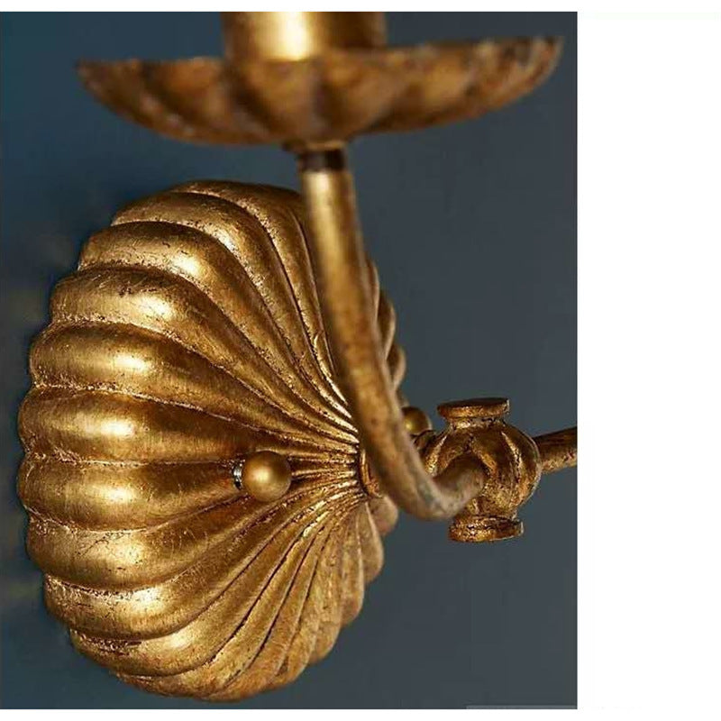 American Retro Wall Lamp Gold Foil Distressed - HAUSSLYON