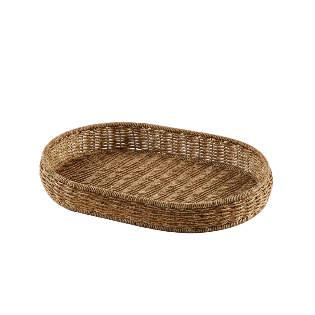 Panier en rotin tissé à la main pour fruits ou pain japonais, fabriqué par RENFAN, avec une texture naturelle et artisanale.