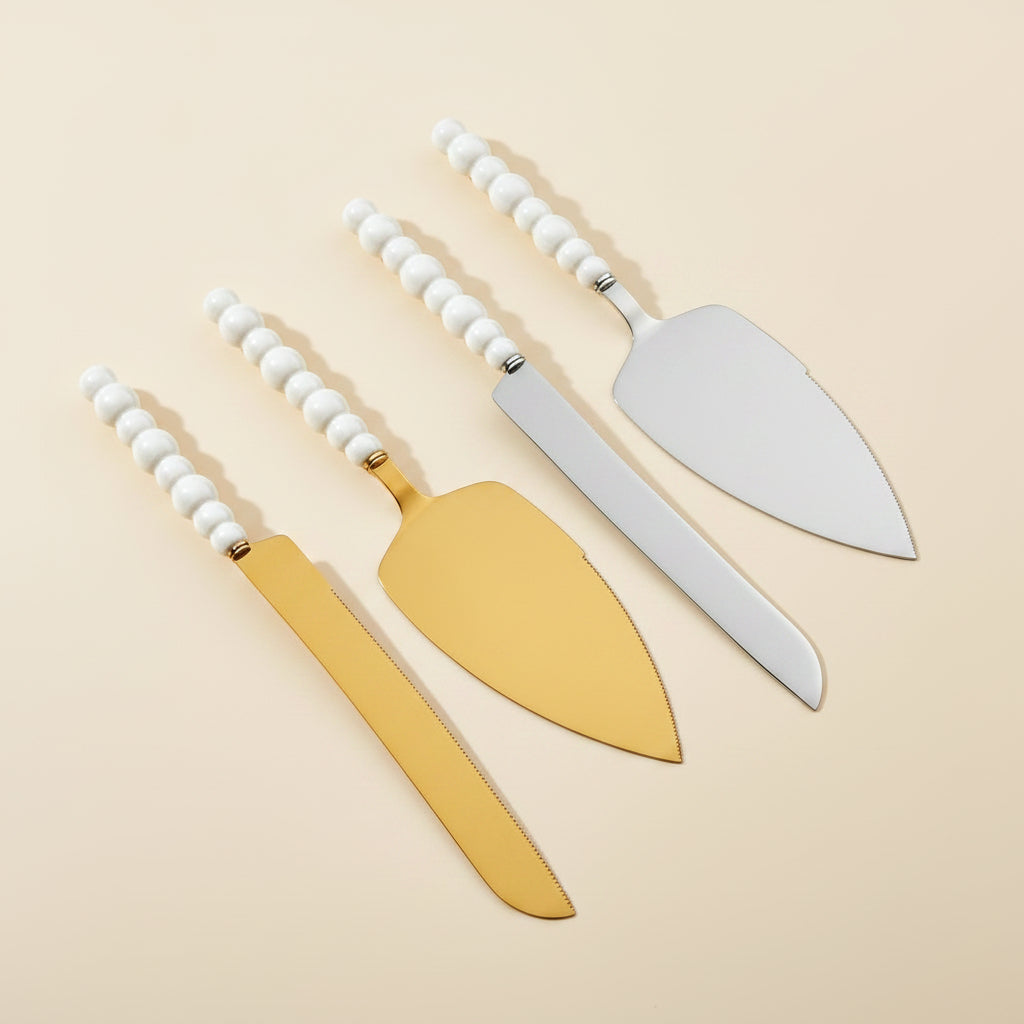 Spatules VidaXL Athènes en acier inoxydable, manche en bois, pour cuisine et pâtisserie.