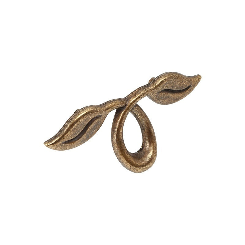 Retro Small Leaf Double Hole Handle New Chinese Zinc Alloy - HAUSSLYON