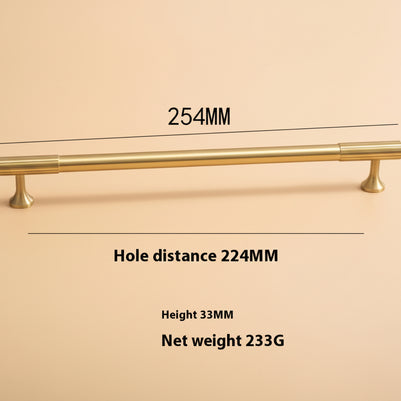 Pure Copper Gold Round Installation Long Handle - HAUSSLYON