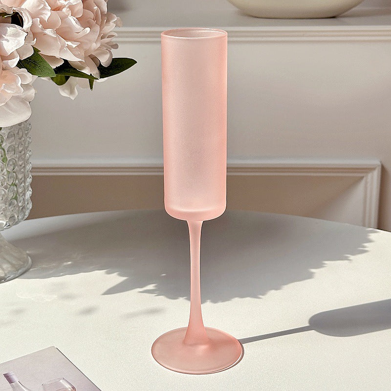 Ins Style French Straight High-leg Glass Atmosphere Wine Glass - HAUSSLYON