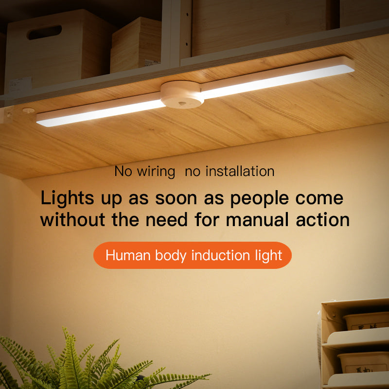 Intelligent Cabinet Light With Foldable Automatic Human Body Sensing Light, Clothing Cabinet Light, Wine Cabinet Light, Strip Light, Magnetic Wall Light - HAUSSLYON