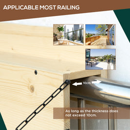 Table suspendue pliable Normandie de la marque AOSOM, en bois avec surface repliable pour économiser l'espace.