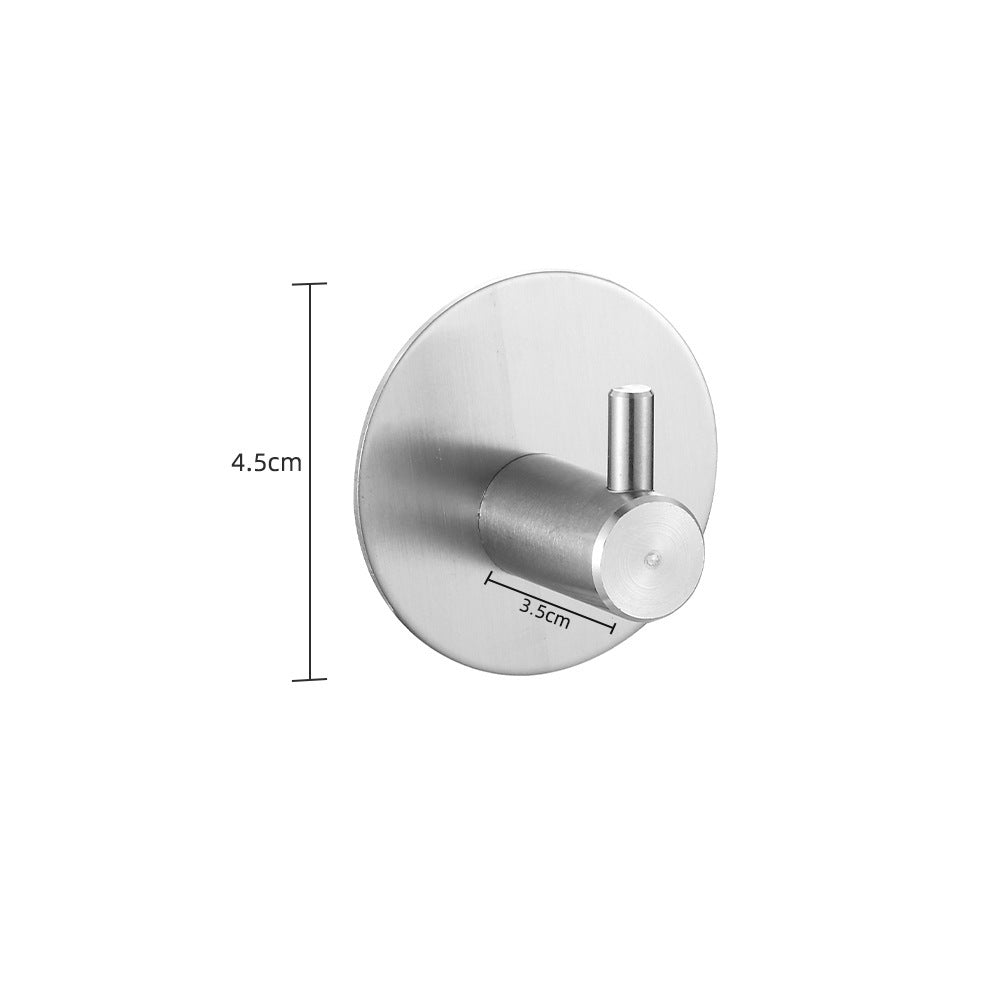 Nail-free Stainless Steel Single Hook Alumimum Hook Towel Self-adhesive Hook Single Hook - HAUSSLYON