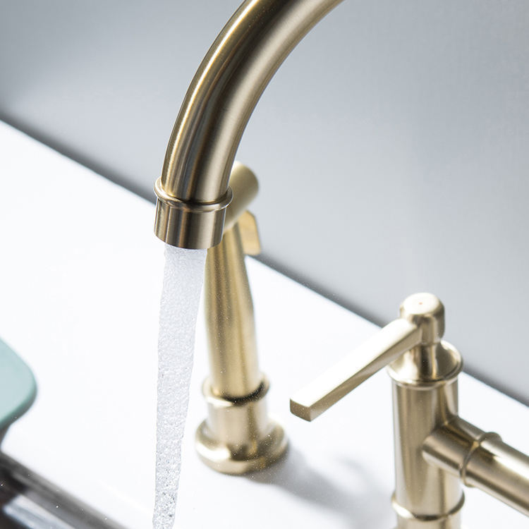 European Style Full Brass Golden Basin Faucet - HAUSSLYON