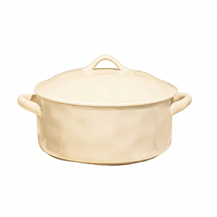 Soupière en porcelaine Hauslyon Northfolk avec couvercle, élégante vaisselle pour service de soupe.