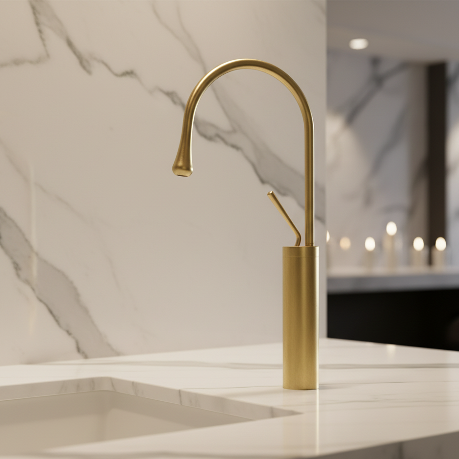 ROBINET DE SALLE DE BAIN - MALBAIE OR BROSSÉ - HAUSSLYON