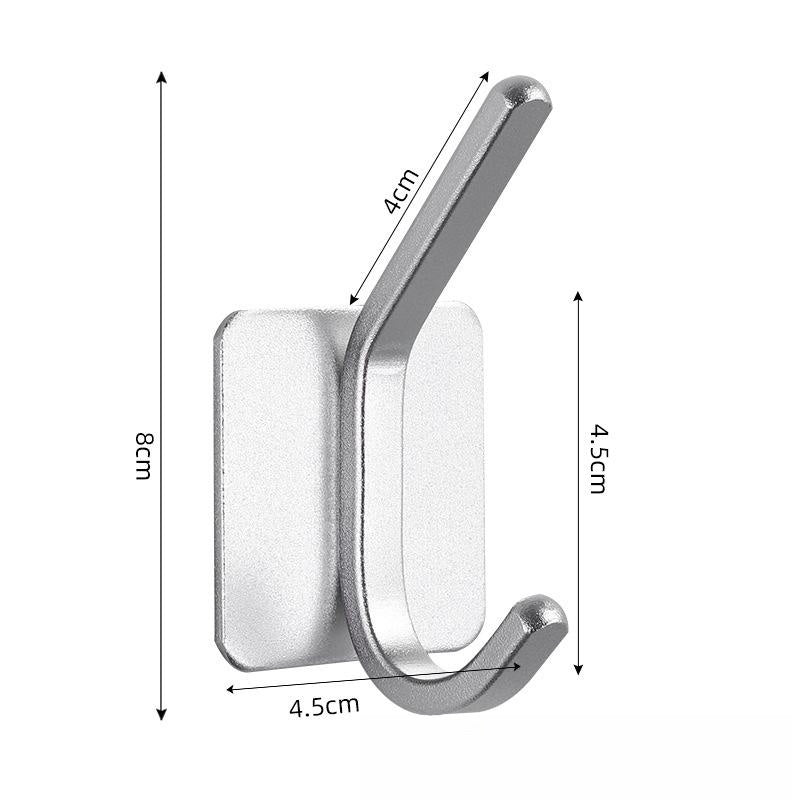 Nail-free Stainless Steel Single Hook Alumimum Hook Towel Self-adhesive Hook Single Hook - HAUSSLYON