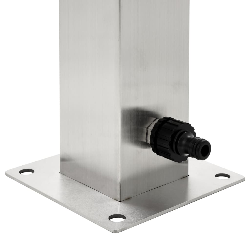 Garden Water Column Stainless Steel Square 95 cm - HAUSSLYON