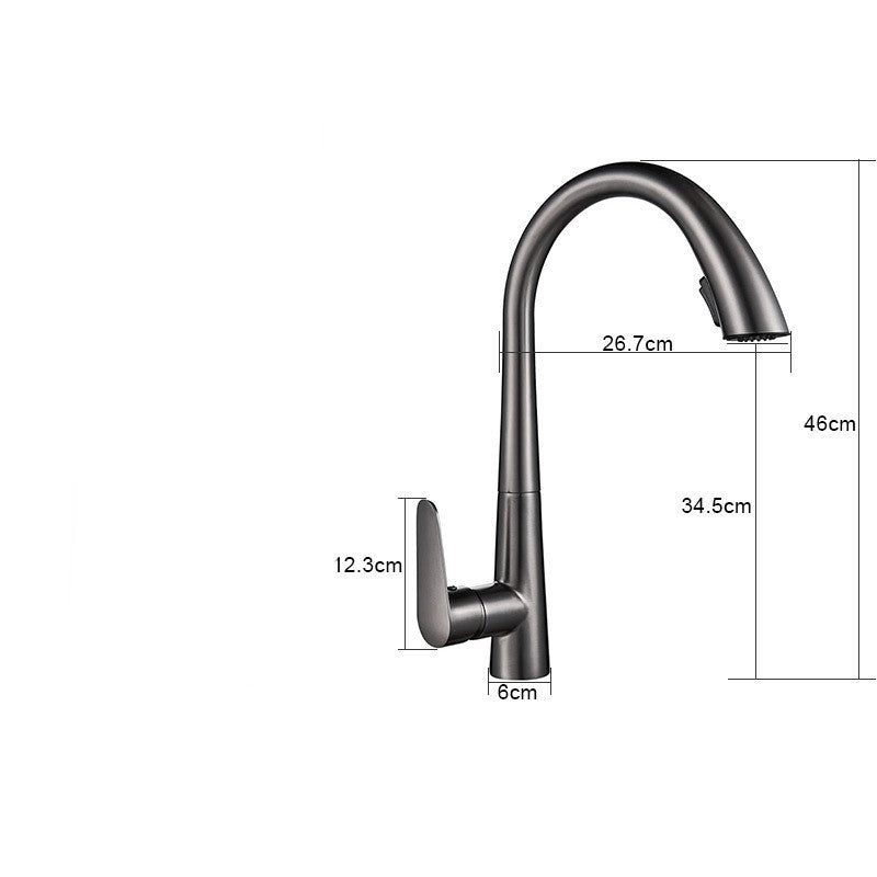 Concealed Pull-out Faucet With Copper Body In Outlet Trough - HAUSSLYON