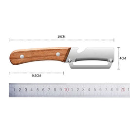 Éplucheur de légumes Hausslyon en épicéa, avec lame en acier, pour couper facilement les légumes.