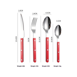 Couvert en acier inoxydable HAUSSLYON, lot de 4 pièces, design élégant pour repas quotidiens et occasions spéciales.