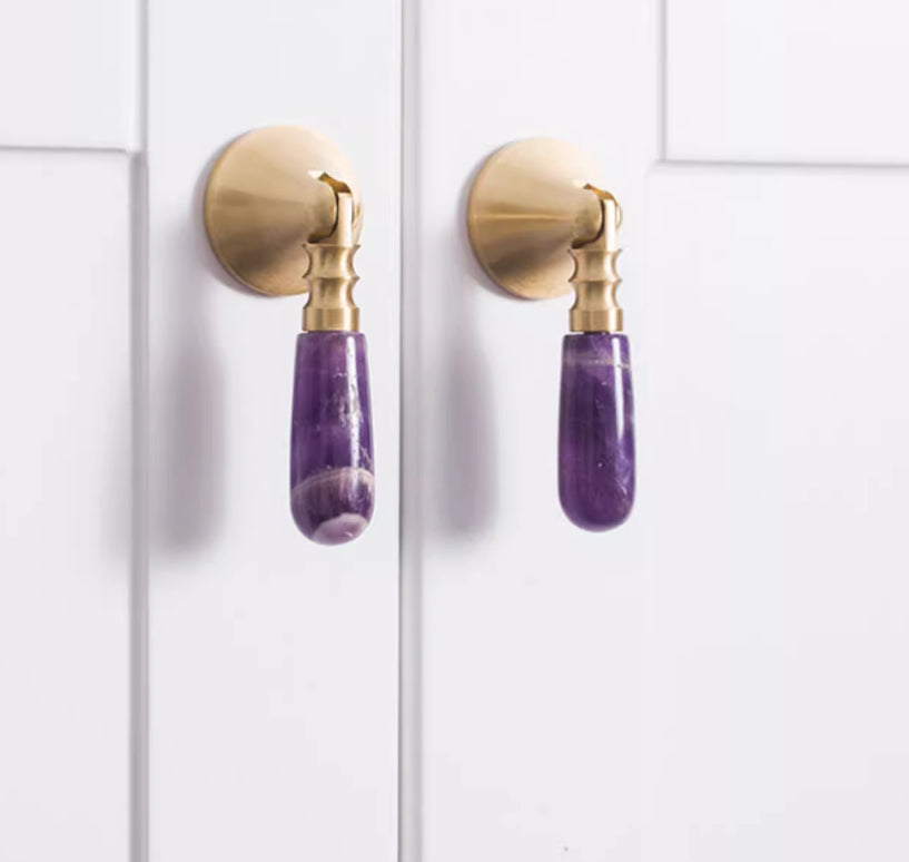 Natural Crystal Pure Brass Handle - HAUSSLYON