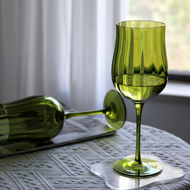 Verre à vin VidaXL FLEURY, élégant, transparent, avec un design fin et un rebord fin, pour dégustation de vin.