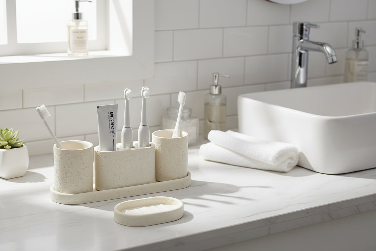 Accessoires de salle de bain VidaXL Valence II, porte-savon et porte-serviettes en acier inoxydable, design moderne et fonctionnel.