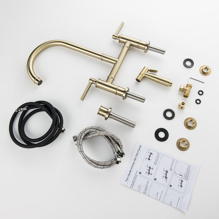 European Style Full Brass Golden Basin Faucet - HAUSSLYON