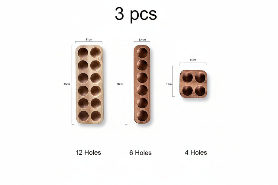 Palette d'œufs VidaXL dans la cuisine, en bois, avec plusieurs compartiments pour organiser les œufs.