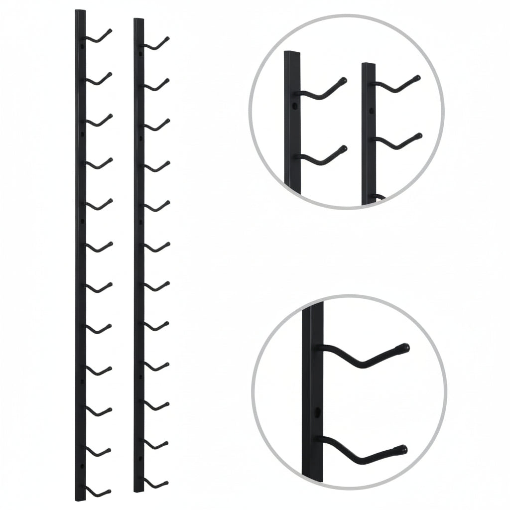 Wall-Mounted Wine Rack for 12 Bottles, Iron,   Wall-Mounted Wine Racks - HAUSSLYON