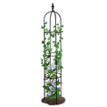 6.2ft Garden Obelisk Trellis Lightweight Rustproof Plastic Coated Metal Tall Tower Trellis Stand - HAUSSLYON